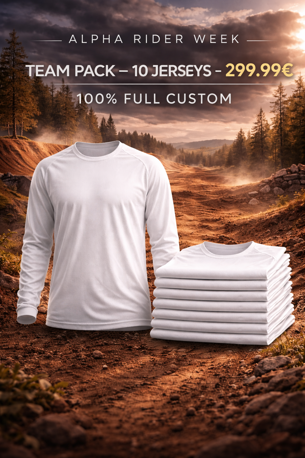 Pack para el equipo: 10 camisetas personalizadas — SEMANA DEL CICLISTA ALPHA