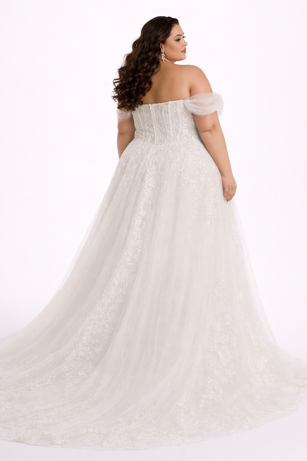 Thumbnail: Isla Wedding Dress – Celestial Grace Off-Shoulder Corset Gown