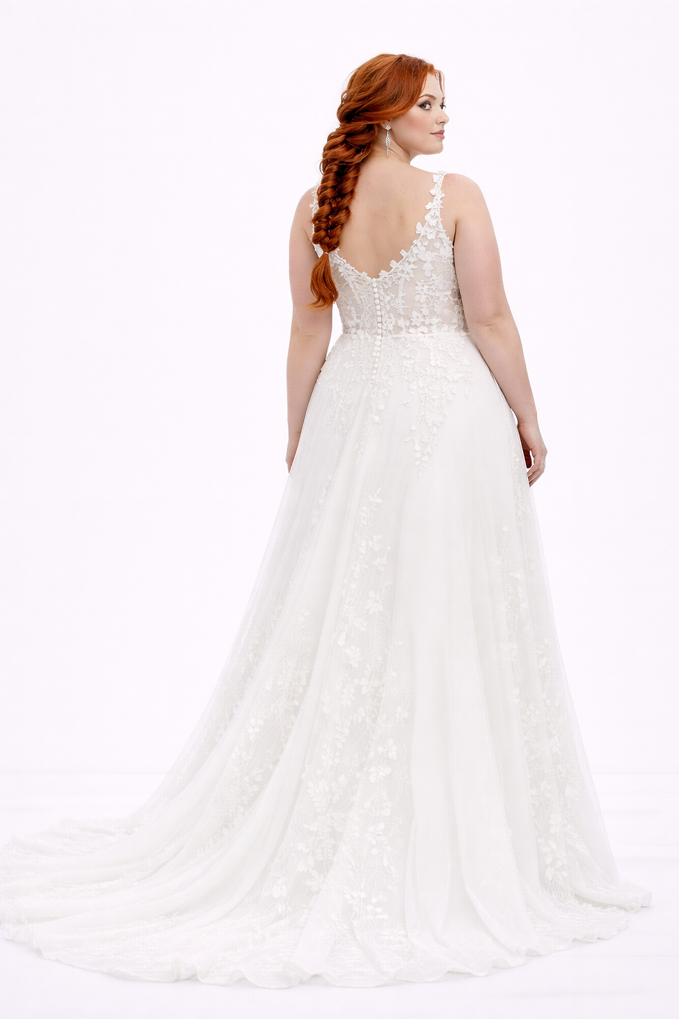 Thumbnail: Esther – Romantic A-Line Wedding Dress with Beaded Floral Bodice