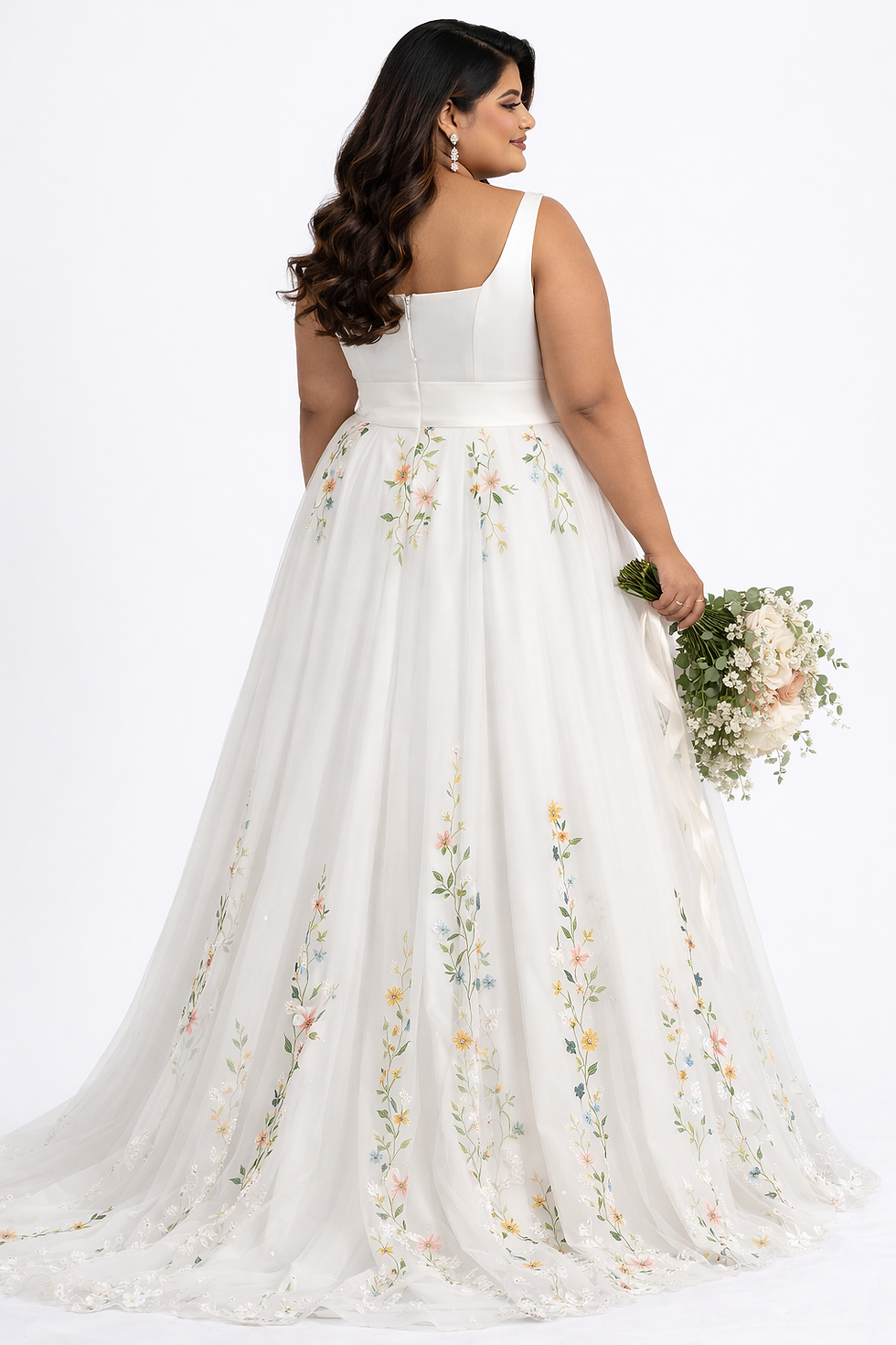 Thumbnail: Willa Wedding Dress – Deep V Lace A-Line Glitter Bridal Gown