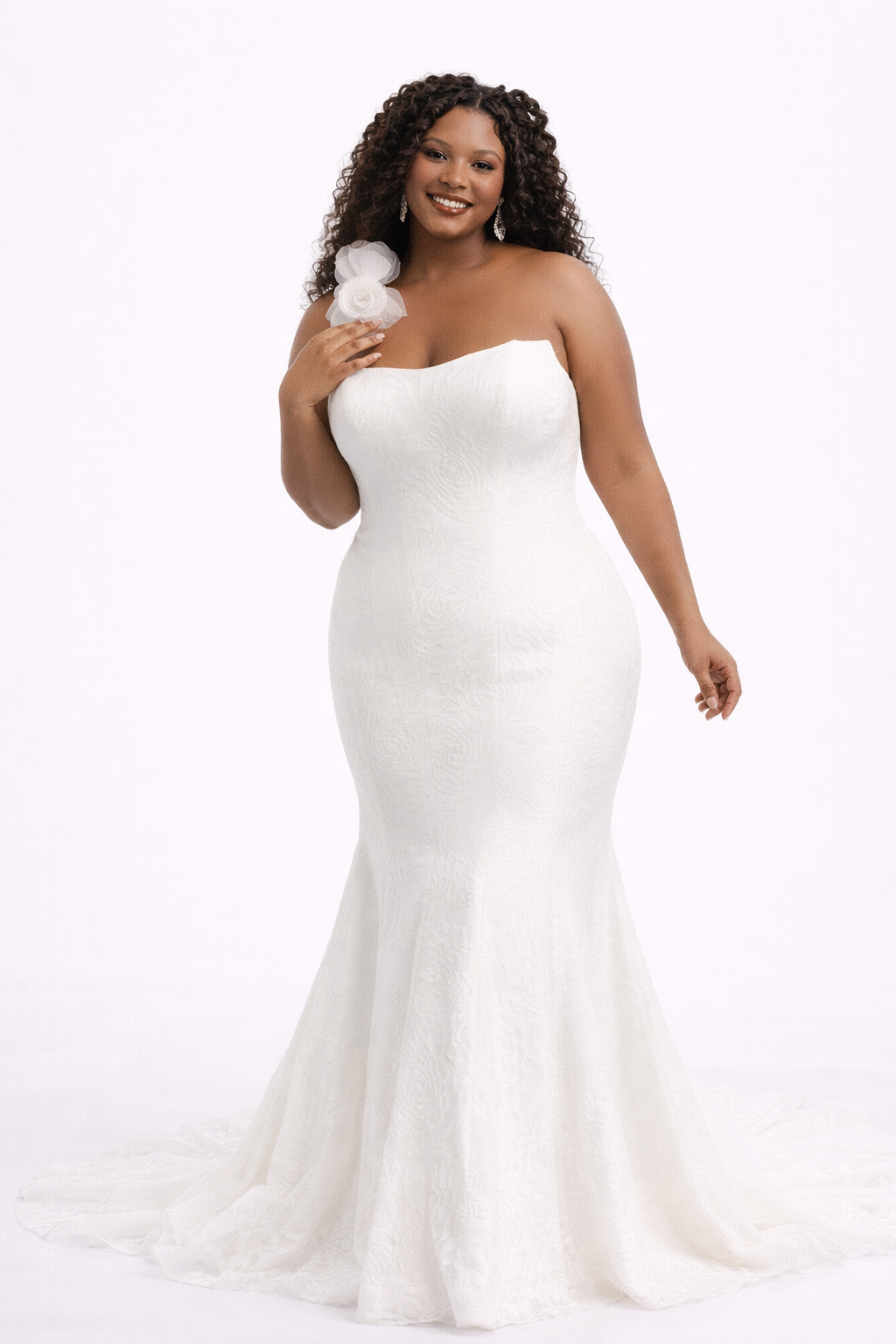 Pippa Wedding Dress – Exquisite Mermaid Gown with Removable Bow Strap