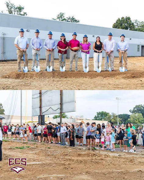 Groundbreaking for the new ECS Jim Heinz Athletic Center
