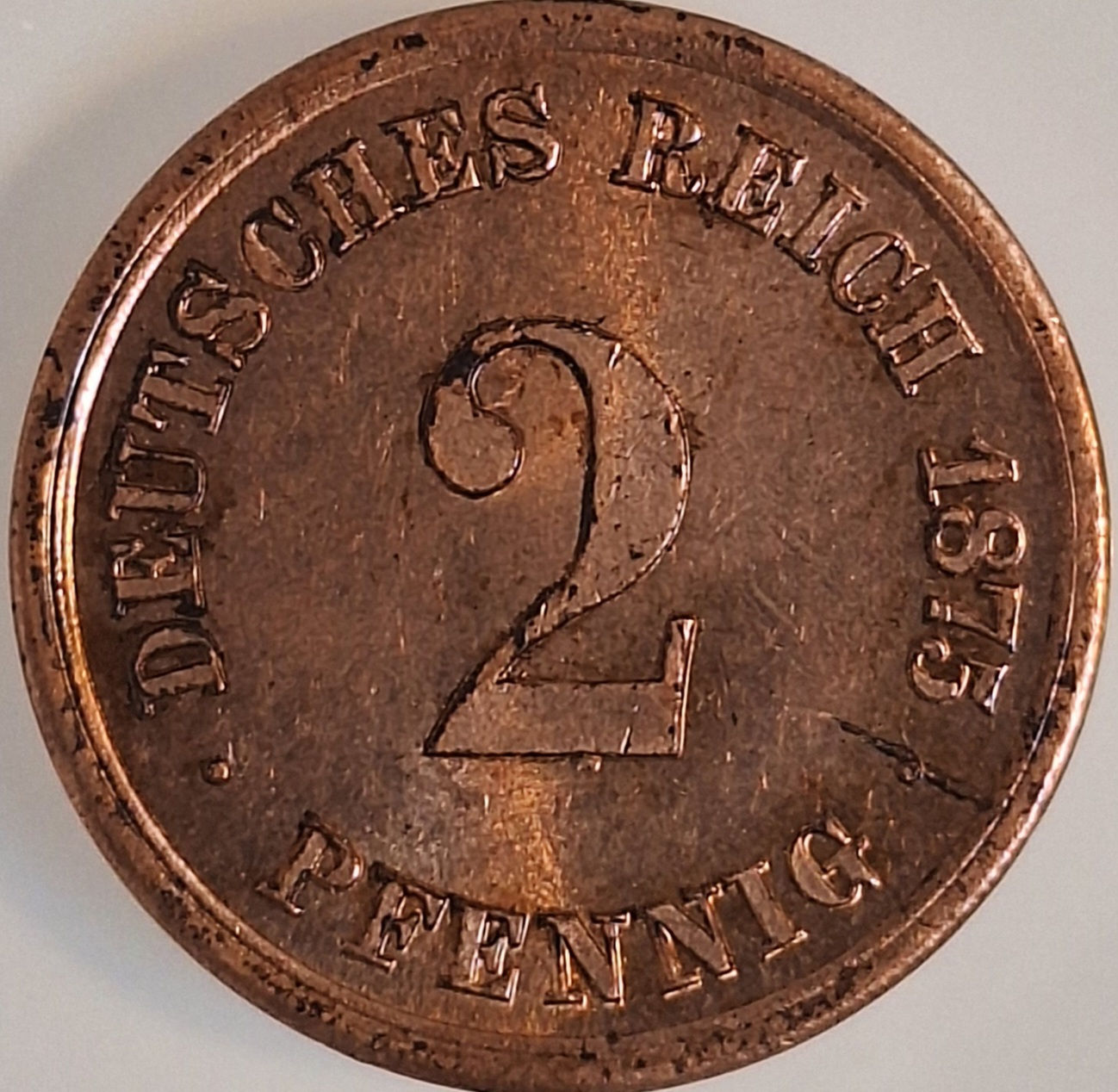 2 Pfennig 1875 A vz/stgl +