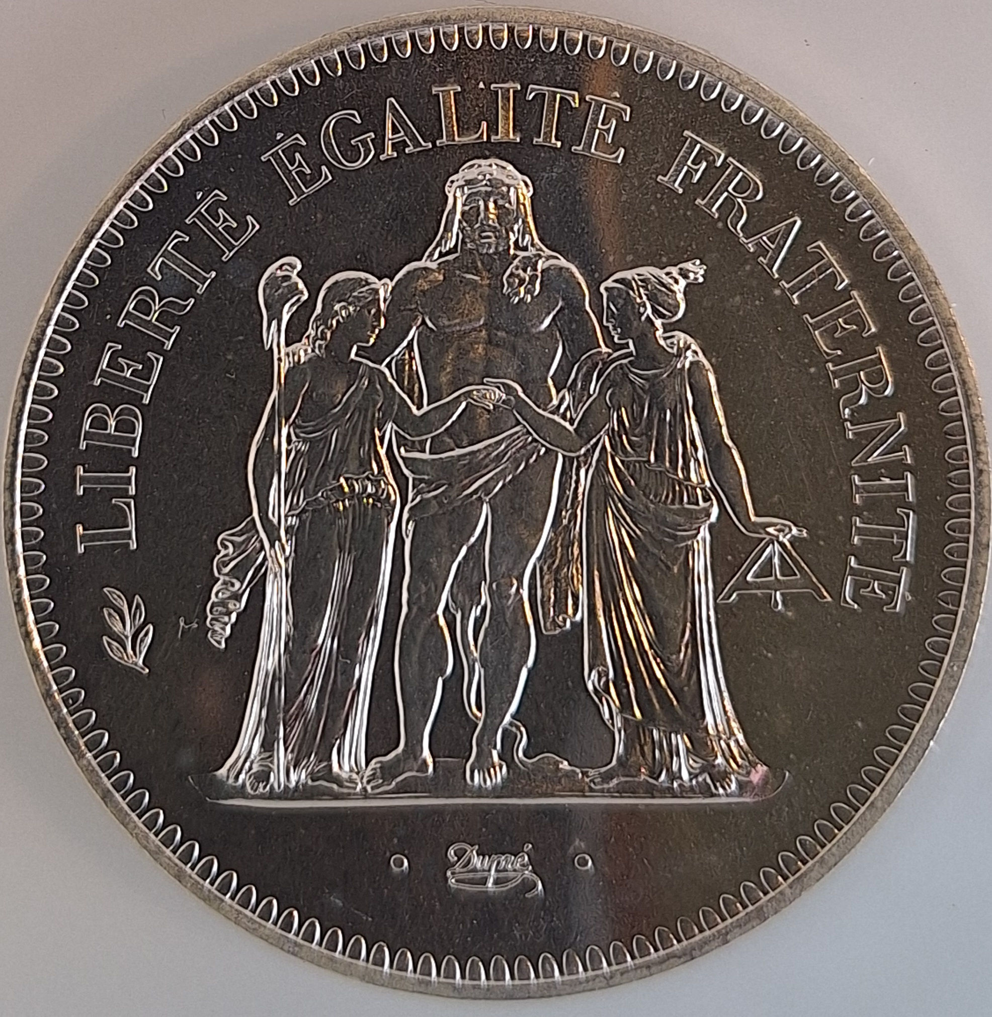 50 Francs 1974 Frankreich, 45 Gr. reines Silber in Polierte Platte