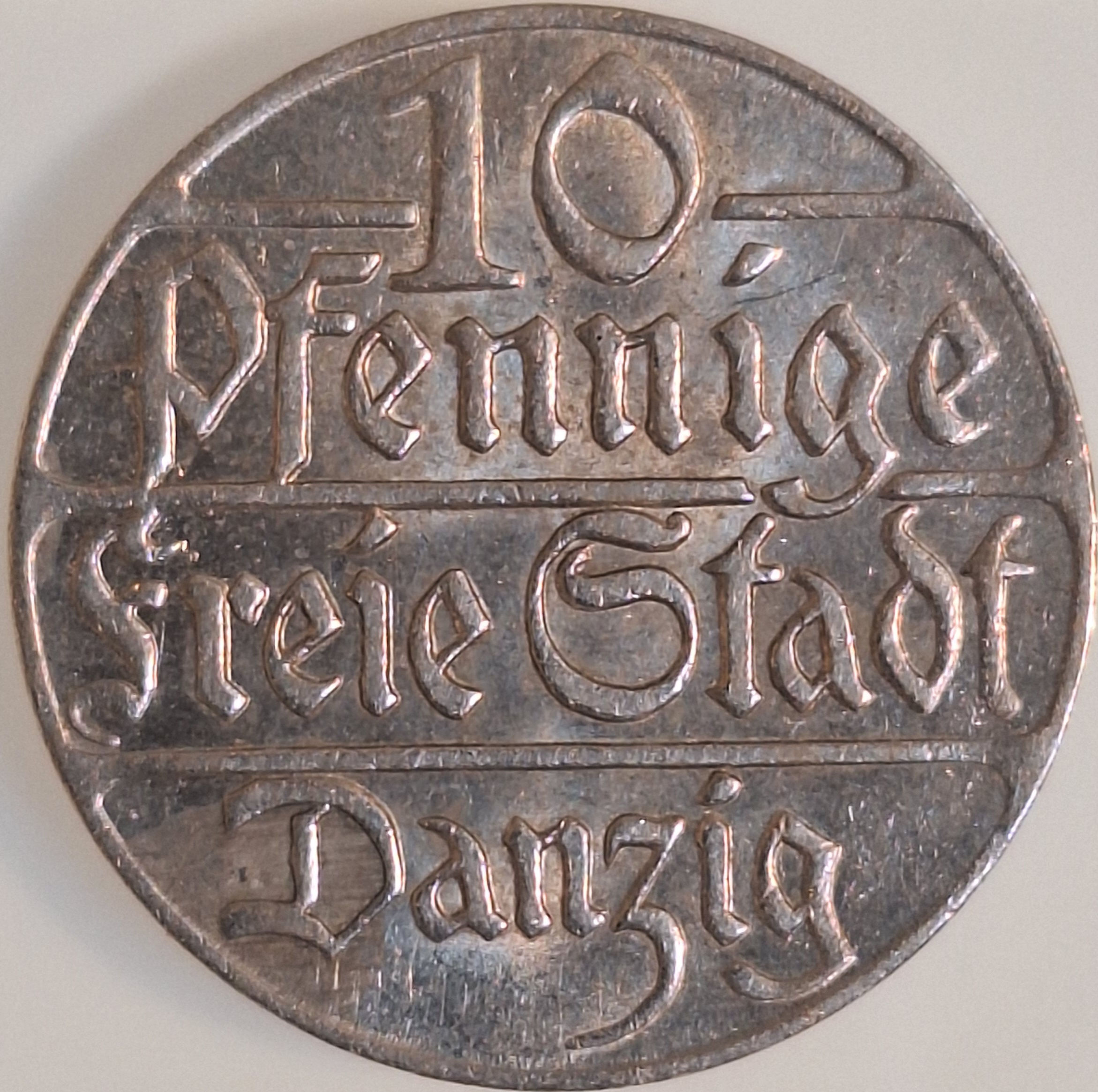 10 Pfennig Danzig 1923 vz, JD05