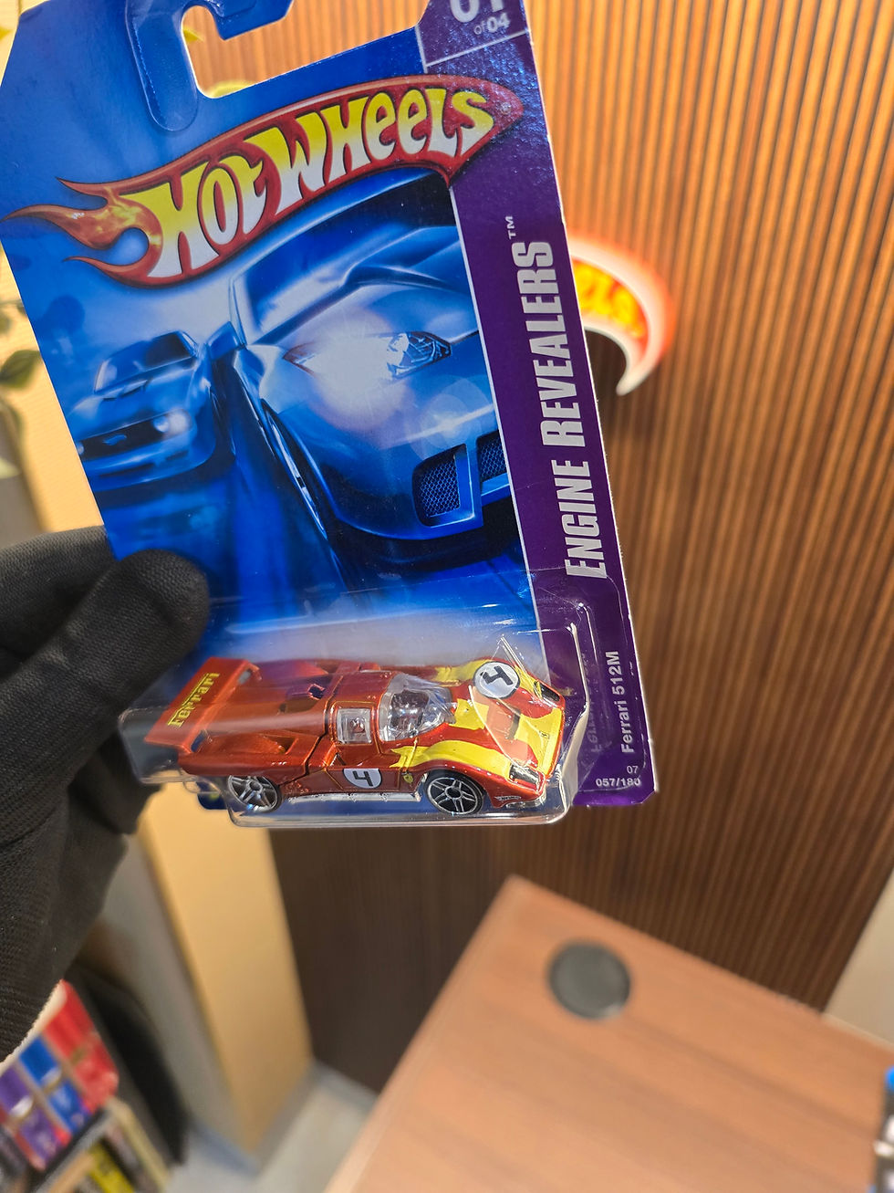Thumbnail: Hot Wheels Ferrari 512M vintage rare die-cast collectible in original blister packaging