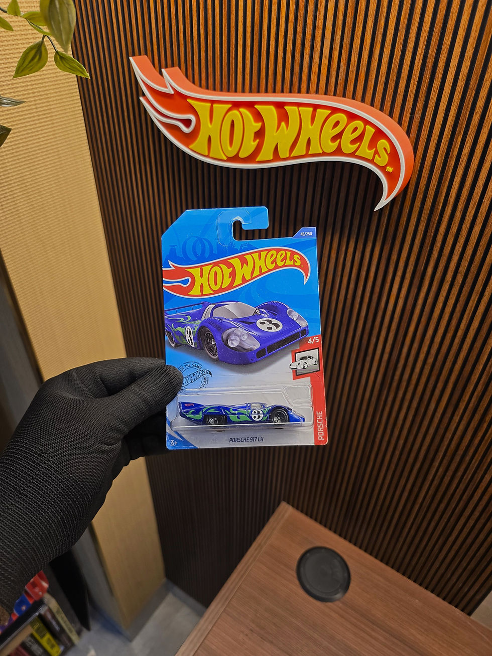Hot Wheels Porsche 917 LH Rare Find die-cast collectible in original blister packaging