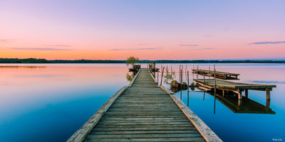 Ponton d'Azur au Lac de Soustons. Photographie d'art des Landes, Cliché Salé.