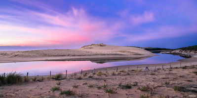 Crépuscule à Moliets. Photographie d'art des Landes, Cliché Salé.