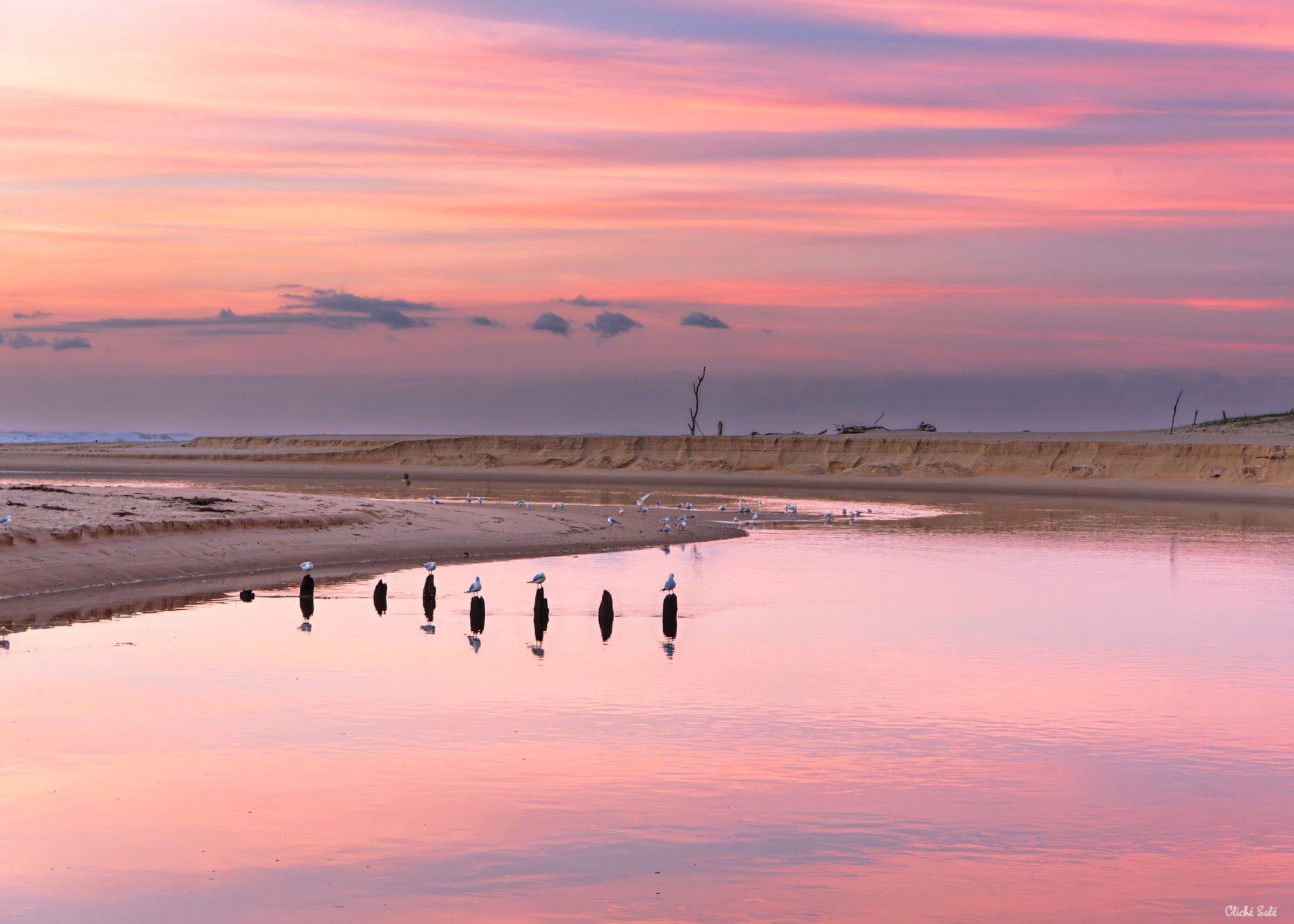 Tendresse – Coucher de soleil rose – Courant d'Huchet