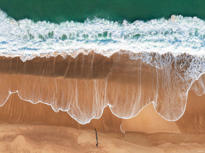 Vagues graphiques à Messanges. Photographie d'art des Landes, Cliché Salé.
