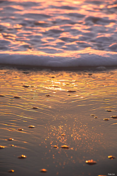 Sable au crépuscule à Messanges. Photographie d'art des Landes, Cliché Salé.