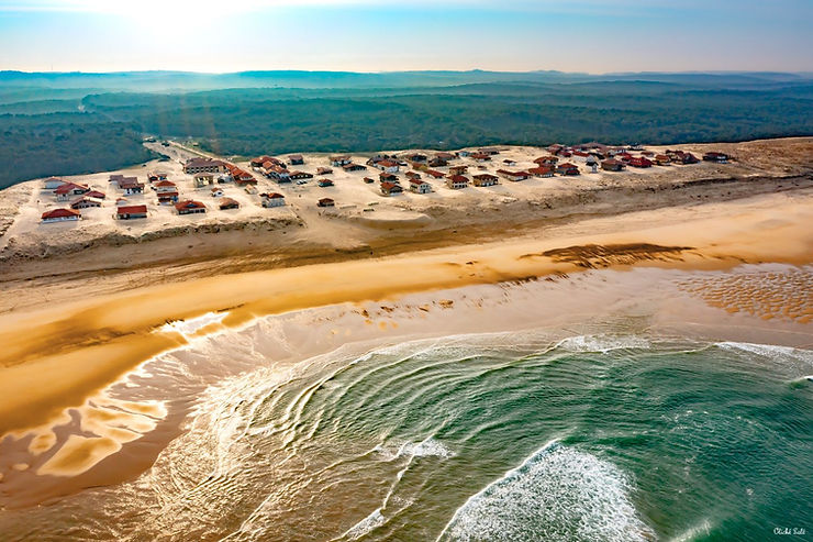 Lever du jour sur la plage de Saint-Girons dans les Landes, tirage d'art Saint-Girons se réveille