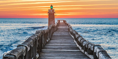 Phare à Capbreton. Photographie d'art des Landes, Cliché Salé.