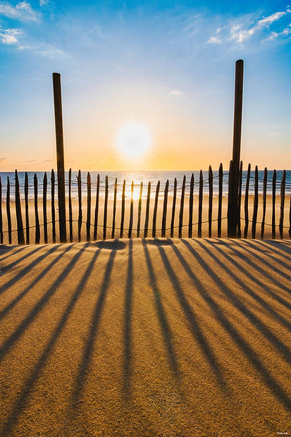 Ombres et lumières sur la plage de Vieux-Boucau, tirage d'art Ombres Atlantiques