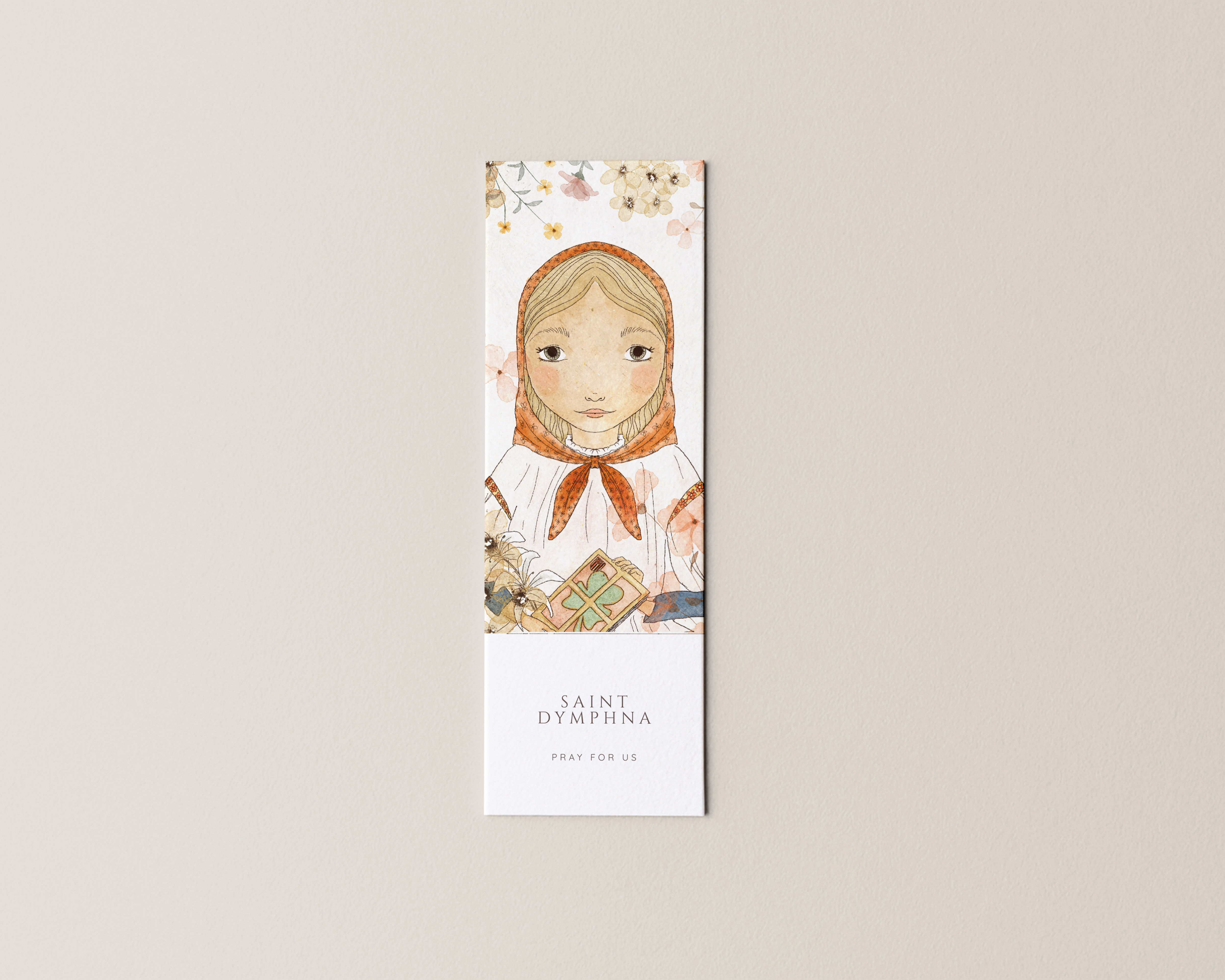 Saint Dymphna bookmark | only child art club
