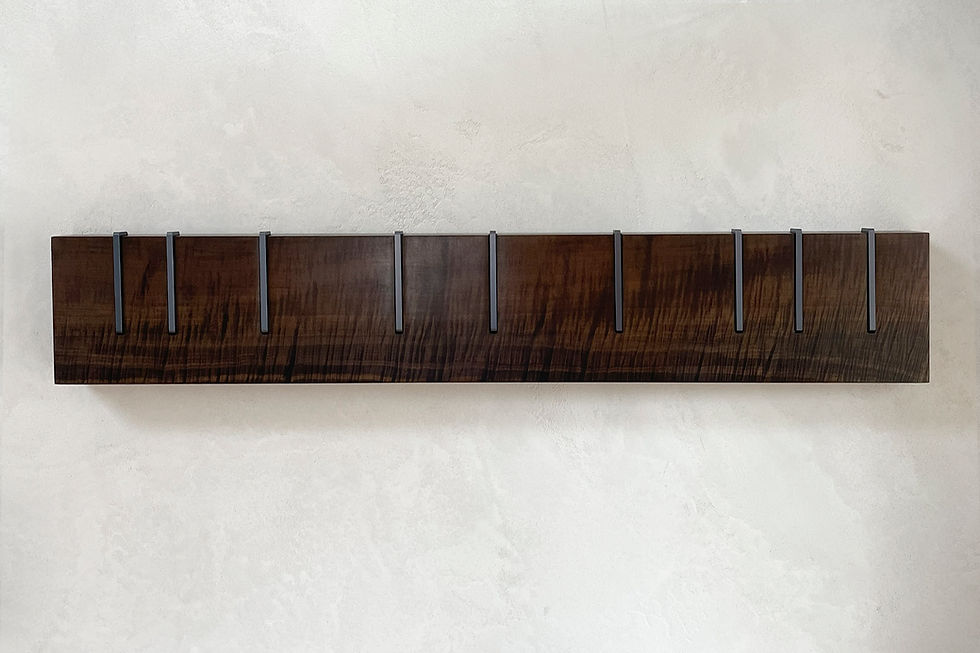 Symbol X Maple - No. 8, main view of coat rack on plaster wall