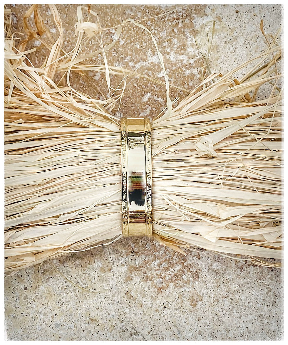 Miniaturbild: bracelet jonc en or et cuir de luxe