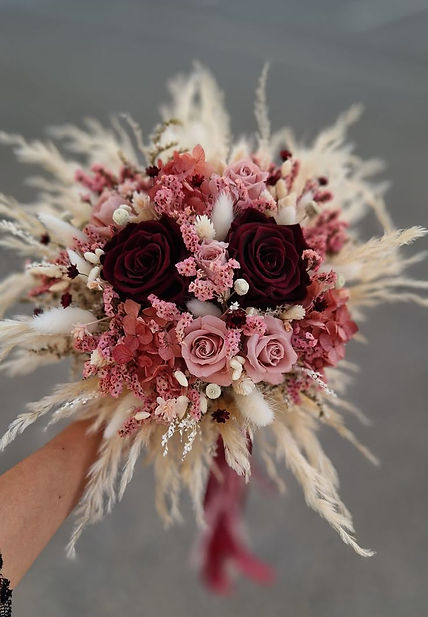 Bridal Bouquet love Melody Eternal Roses Bordeaux - Etsy.jpg