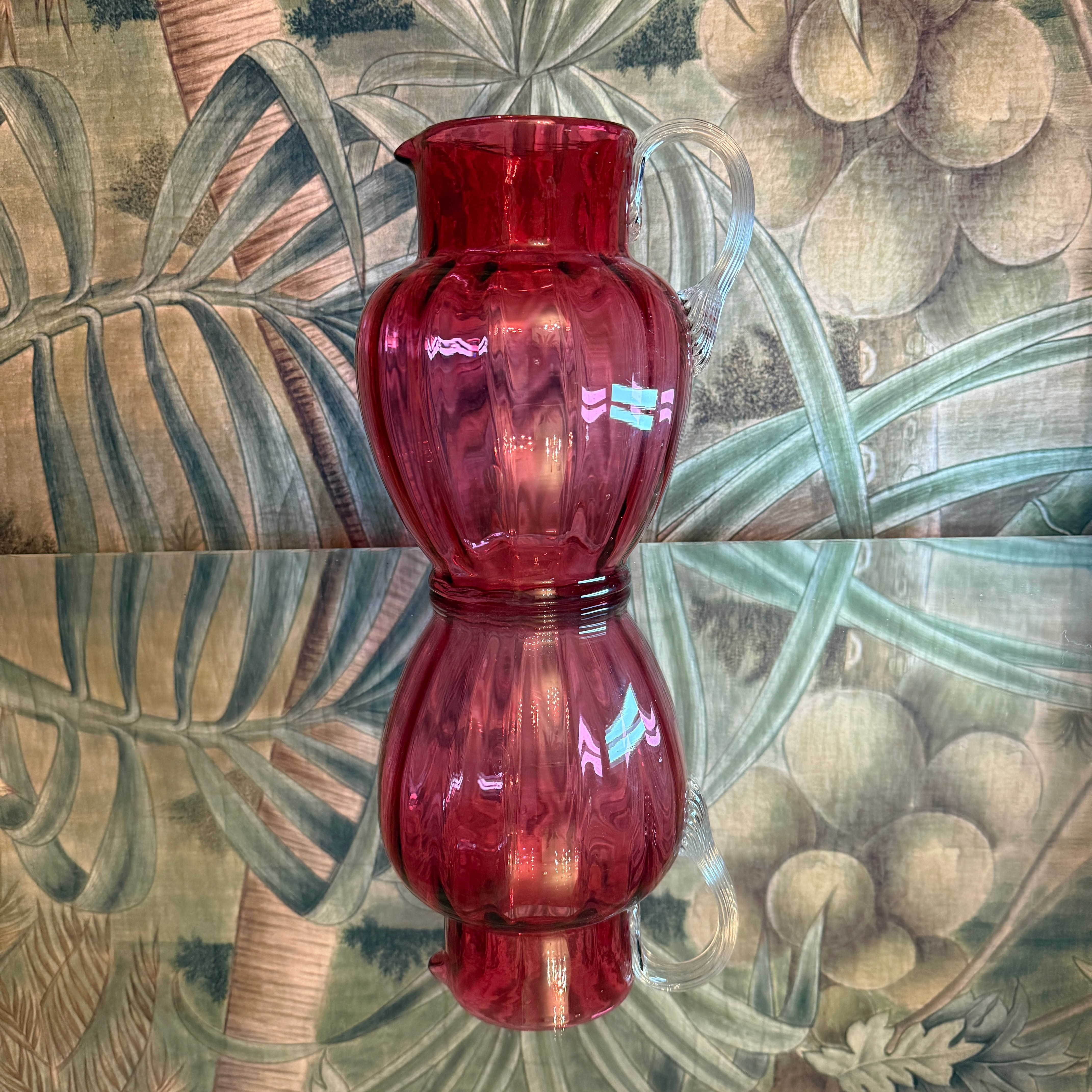 Victorian Cranberry Glass Jug