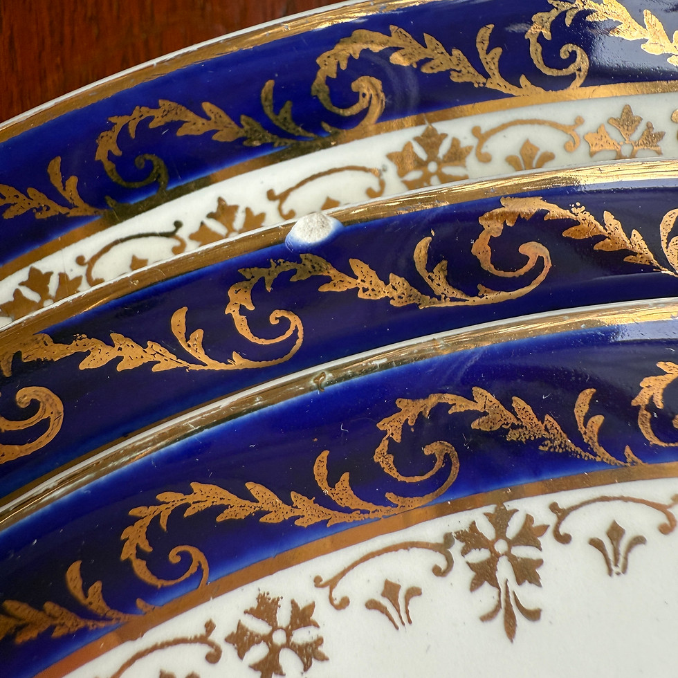 Thumbnail: Bleu de Roi Meakin 6-place Dinner Service 1945-