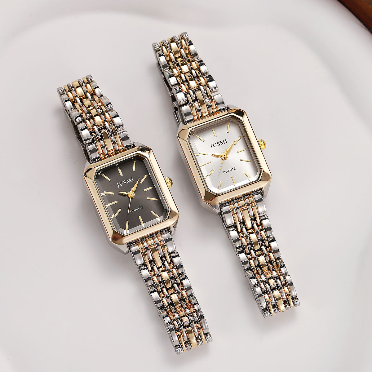 New Fashionable Simple Explosive Square Bar Scale Dial Steel Strip Quartz Watch