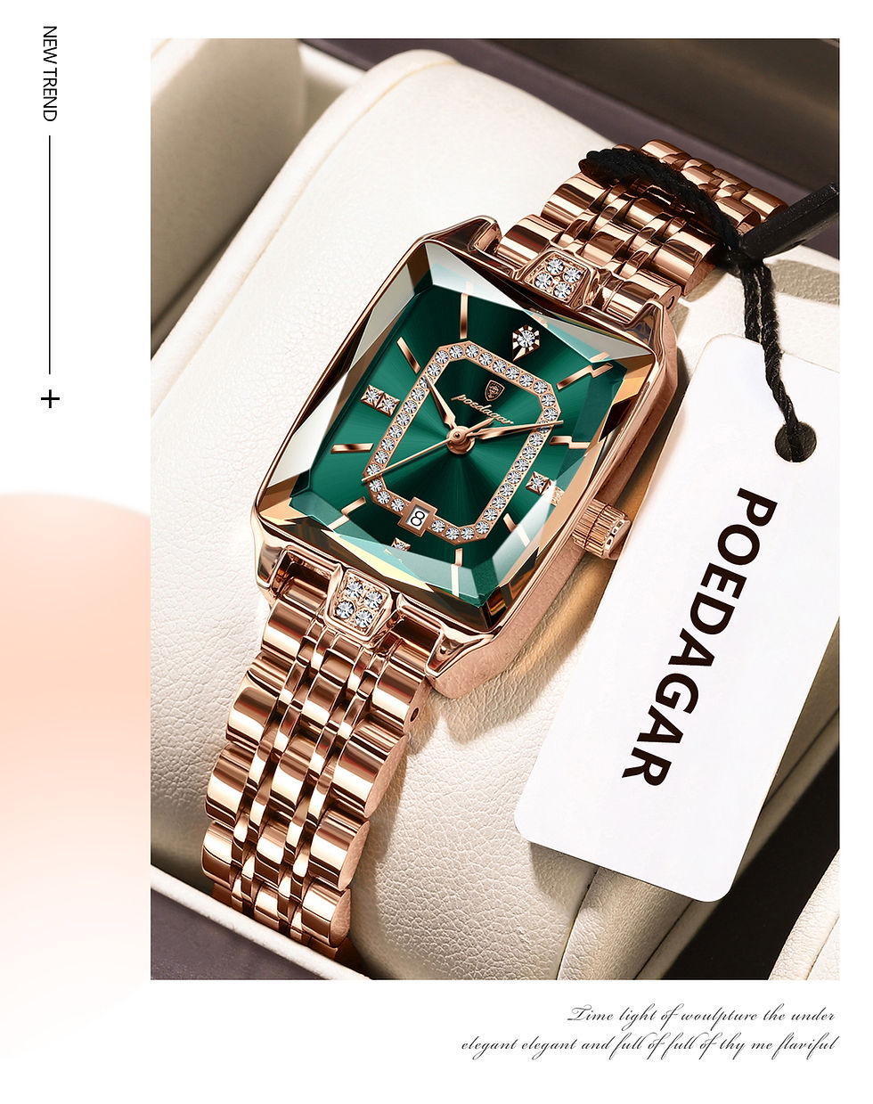Thumbnail: POEDAGAR Luxury Emerald Royale Watch