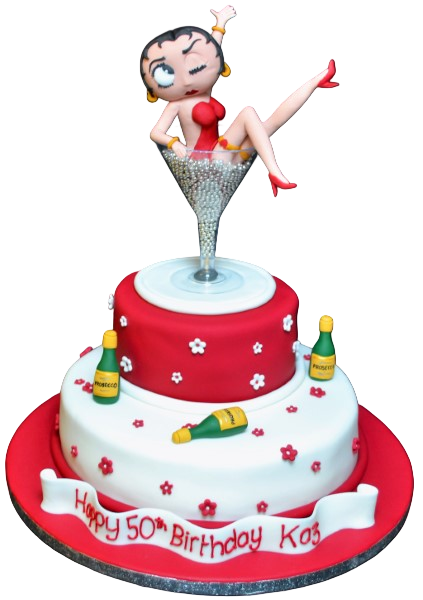 A stunning and playful Betty Boop themed cake with vibrant colours and intricate details perfect for any celebration or party.