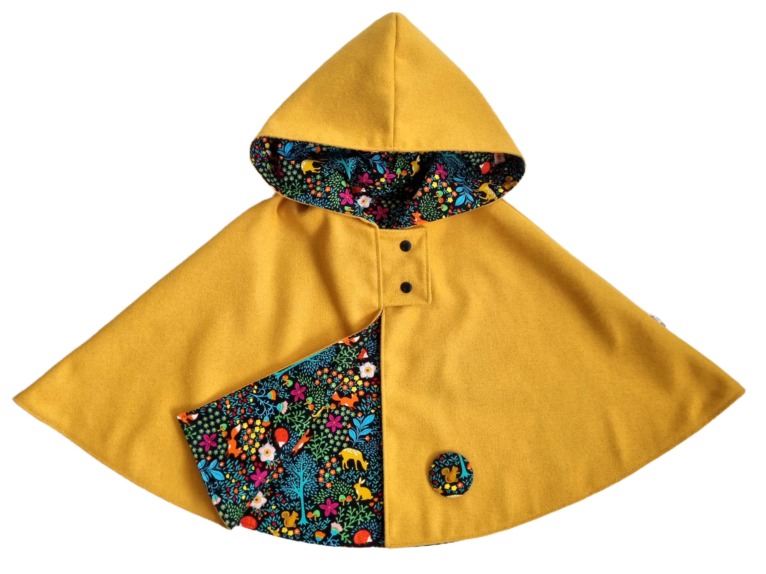 Mustard Yellow Forest Friends Cape