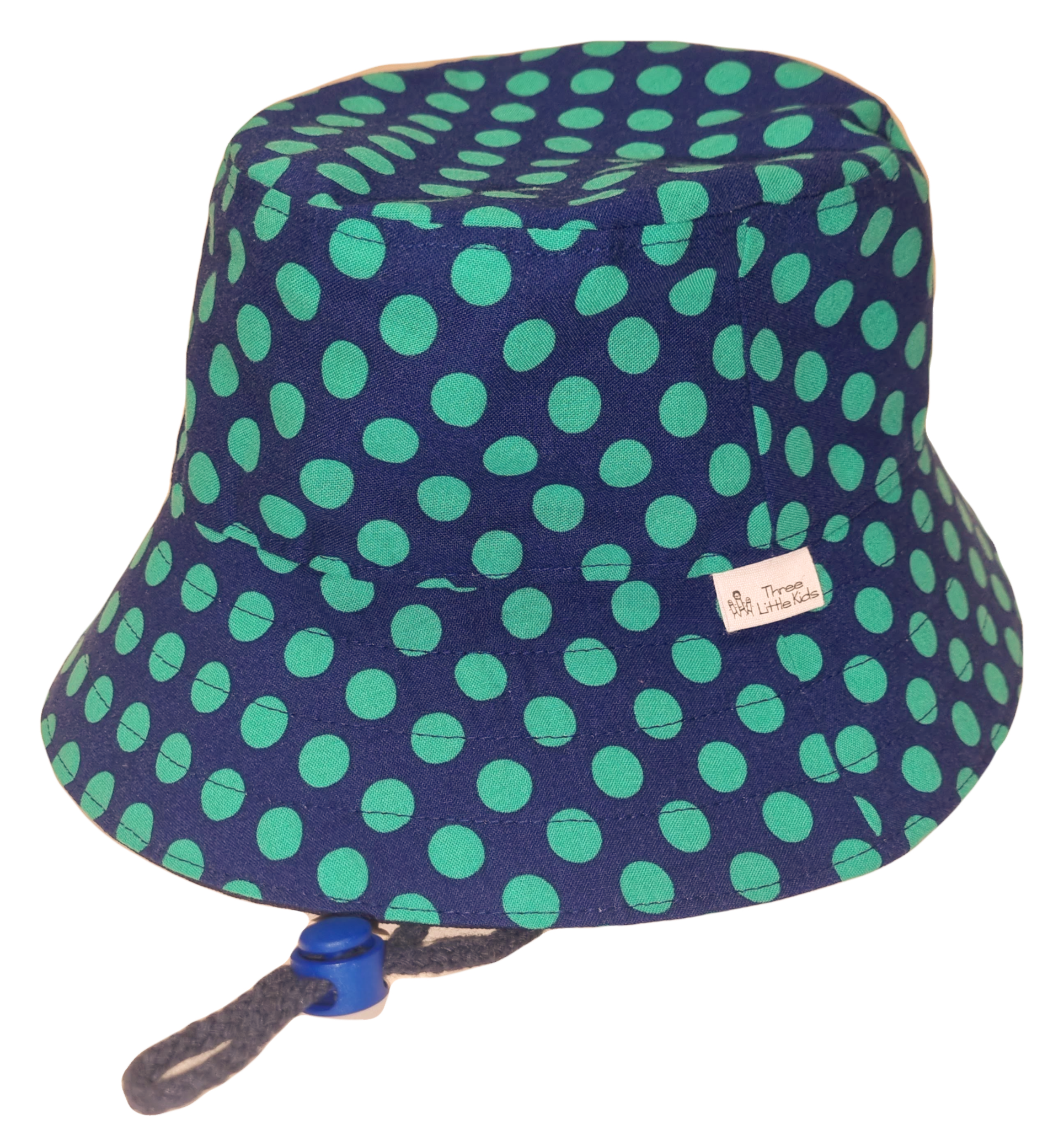Blue and green polka dots Sunhat