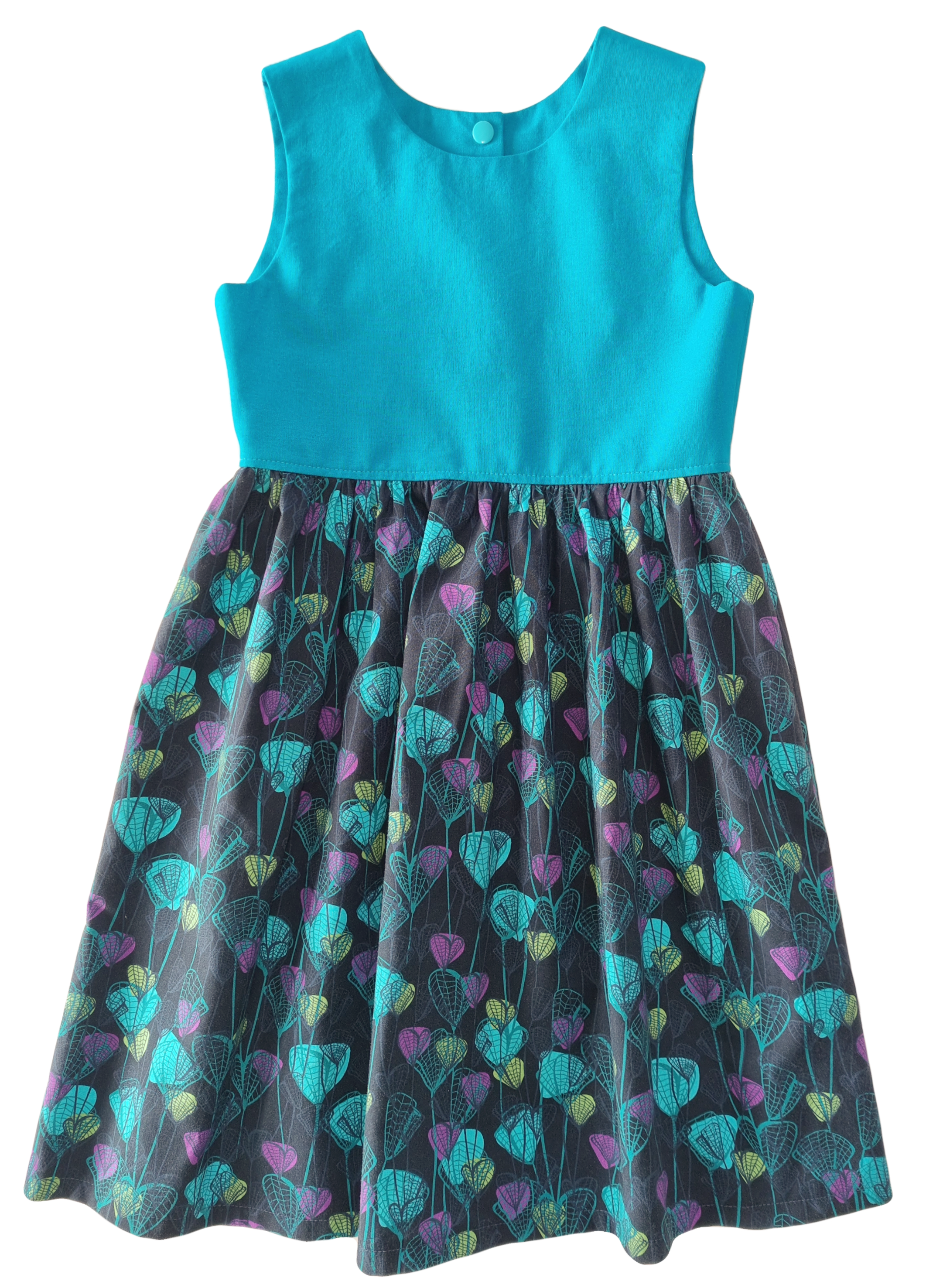 Teal Floral Pixie Dress