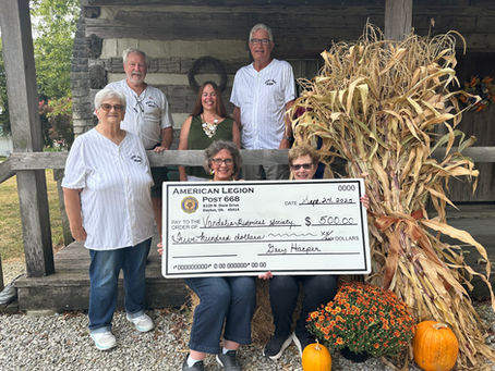 American Legion Post 668 present check to HSVB