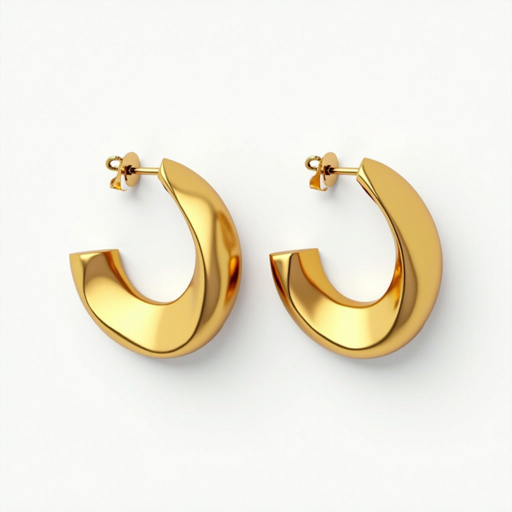 Abstract Hoop Earrings