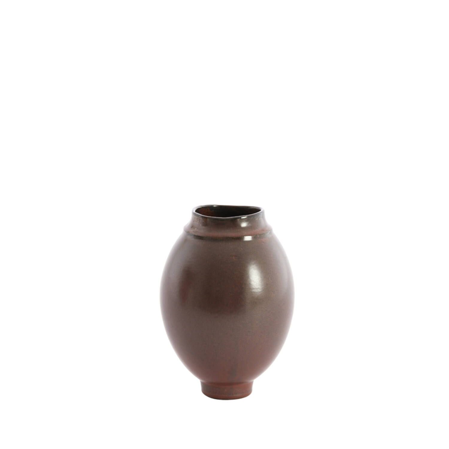 Vaas LOREA keramiek mat donker rood, bruin, Ø17x23,5cm