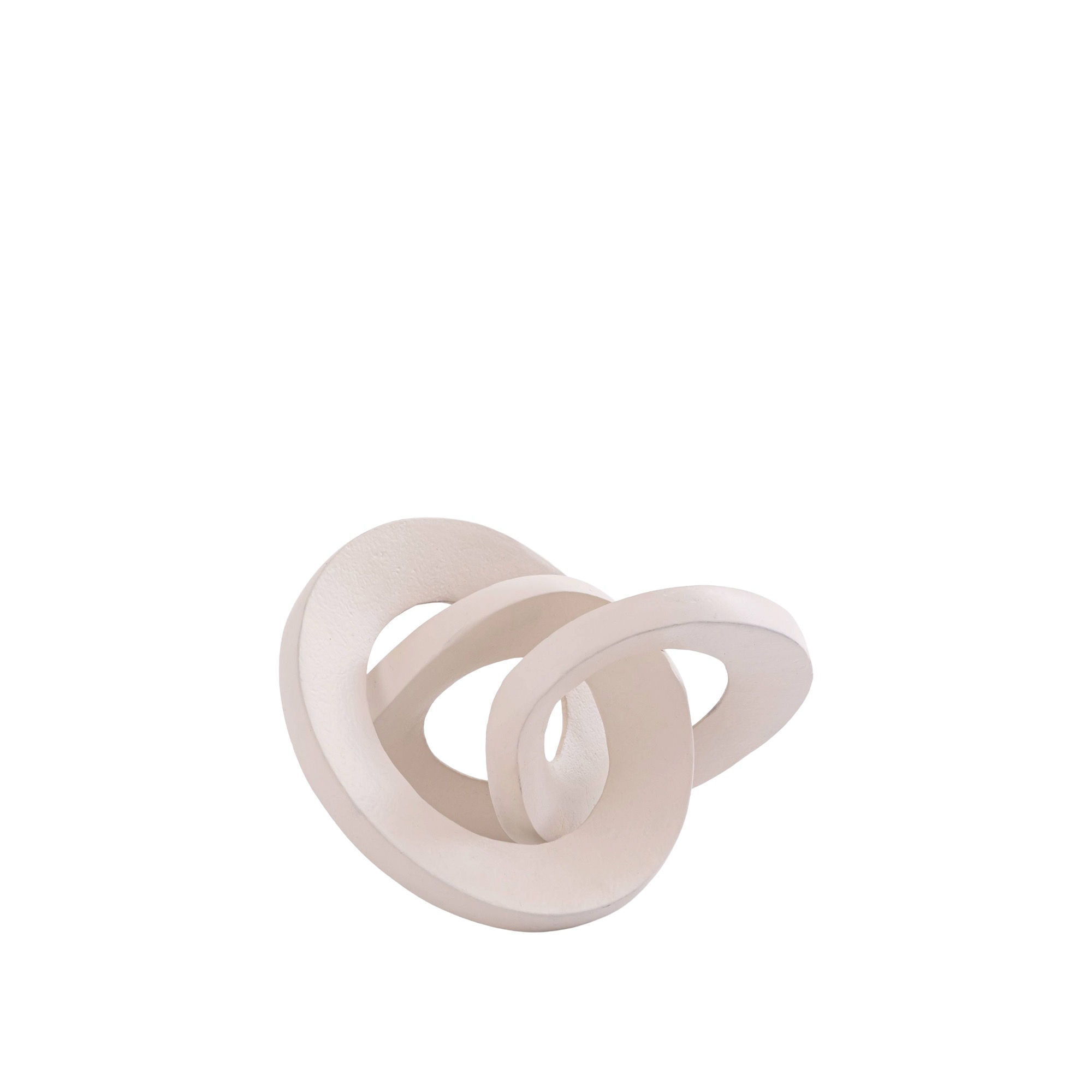Davean Beige casted alu knot shaped statue small, 18x13x10cm