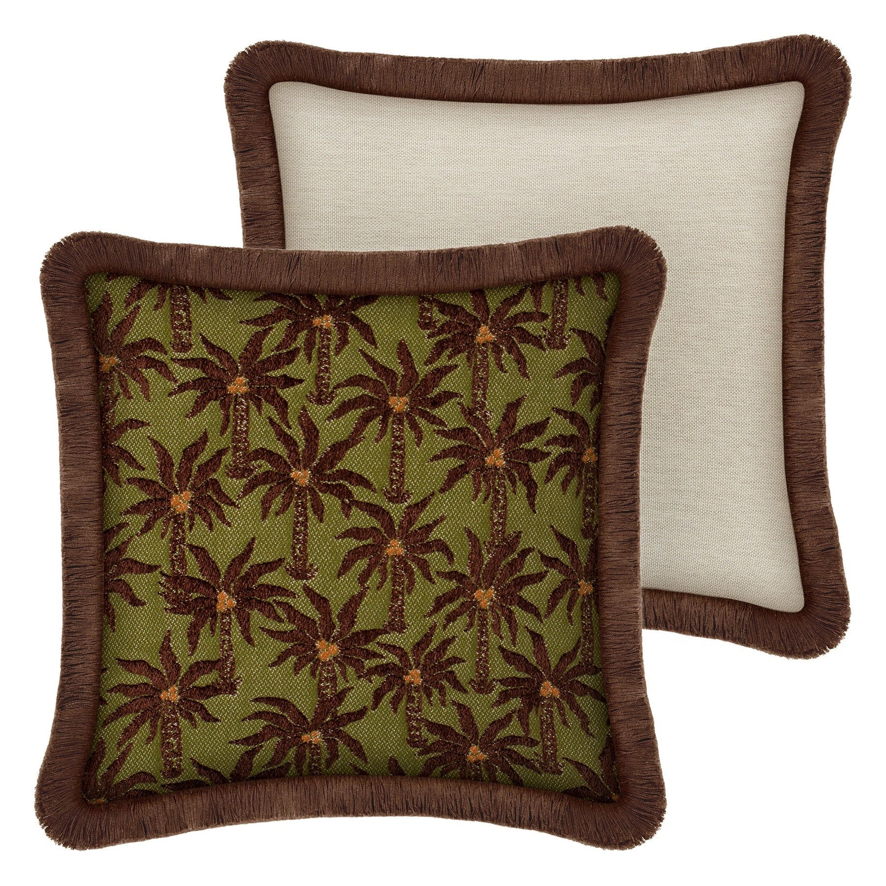 Kussen Laura Chocolade & Olijf, 45x45cm