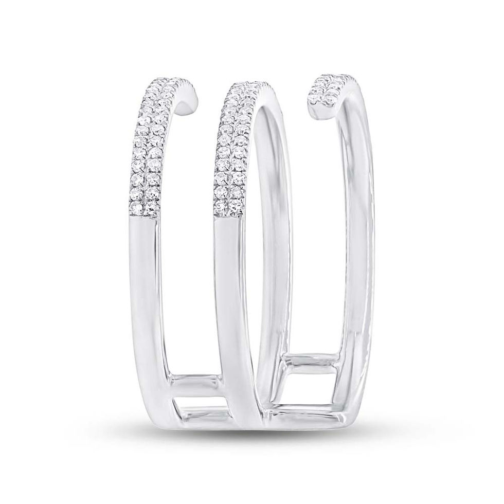 Thumbnail: 14k White Gold Diamond Lady's Ring