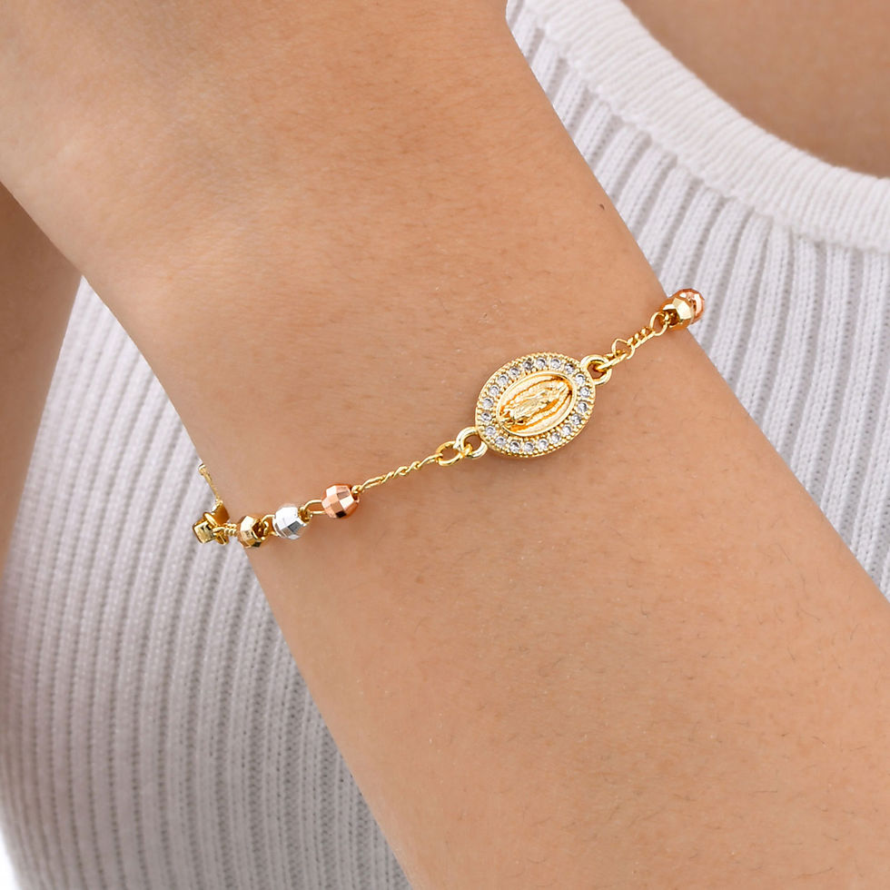 Thumbnail: Tri-Tone Rosary Bracelet
