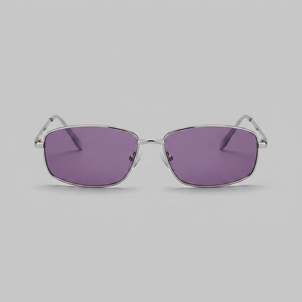 Thumbnail: Soho Minimalist Wire-Frame Sunglasses - Vintage Metal Edition