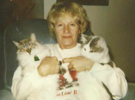 Liz with her two cats in Sierra Vista, AZ.jpg