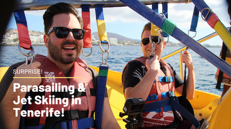 TOP ATTRACTION! How I surprised my partner (who's afraid of heights) with parasailing in Tenerife!