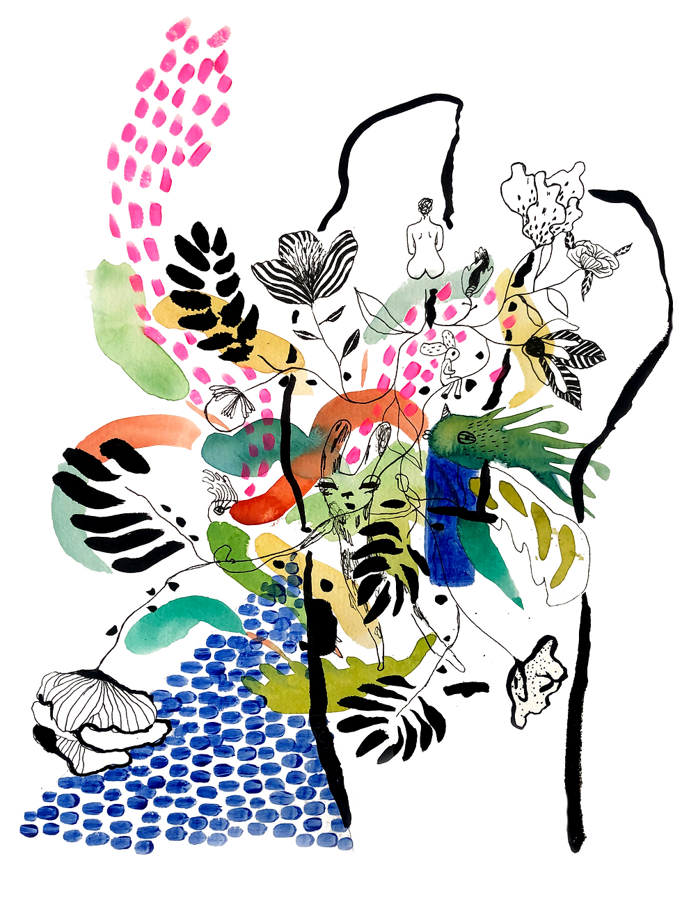 Giclée print lmtd.ed. - Little Lady Shits Flowers