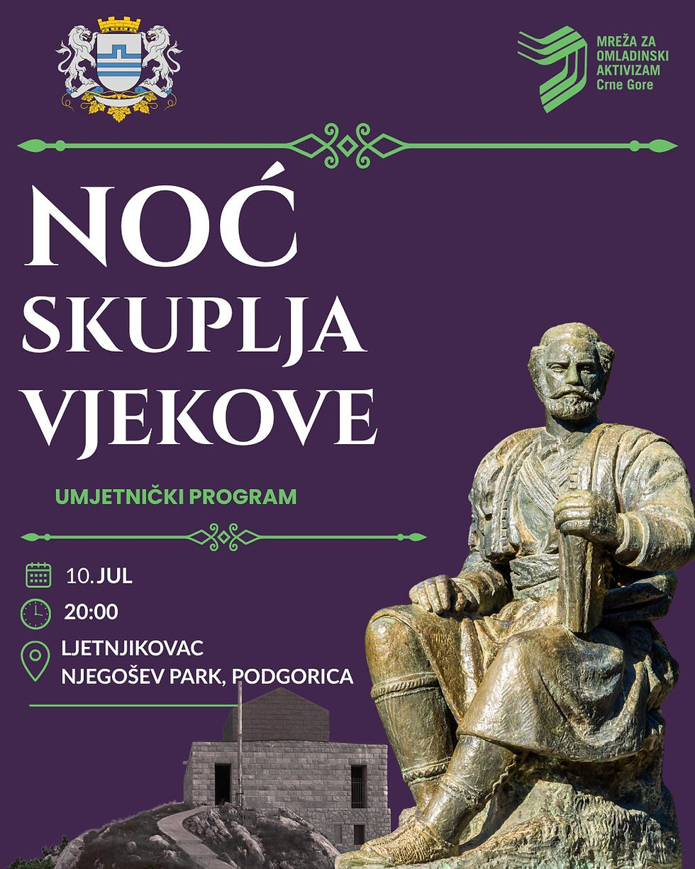 „Noć skuplja vjekove“ – veče crnogorske poezije povodom Dana državnosti