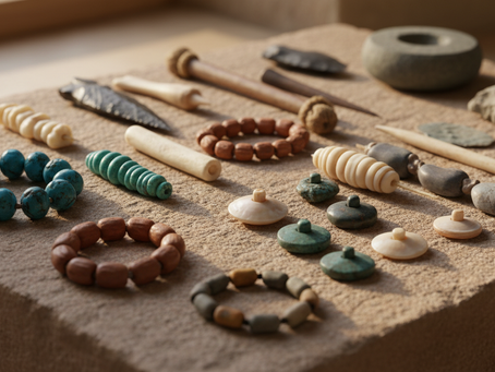 Handmade beads and tools