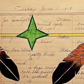close up image of the larger piece of ledger art already shown