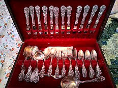 image of a Sterling Silver flatware set made by the Reed & Barton Co.