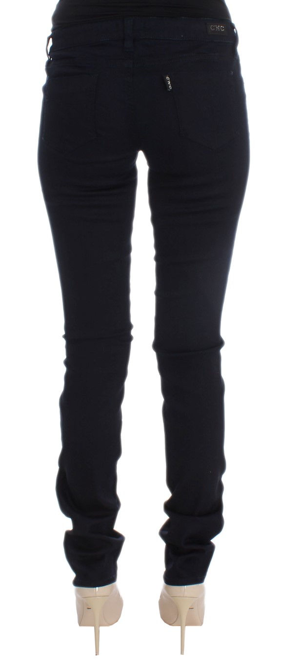 Thumbnail: Costume National Blue Cotton Blend Slim Fit Jeans