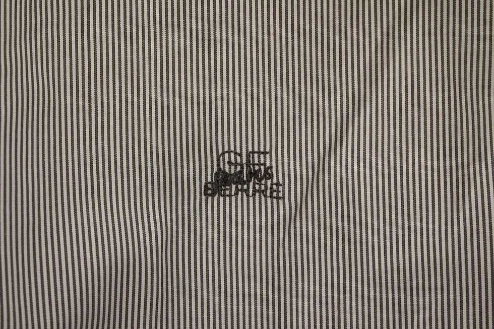 Thumbnail: GF Ferre Gray Striped Cotton Casual Shirt