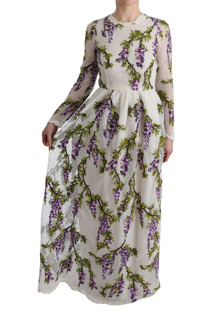 Thumbnail: Dolce & Gabbana White Floral Embroidered Maxi Dress