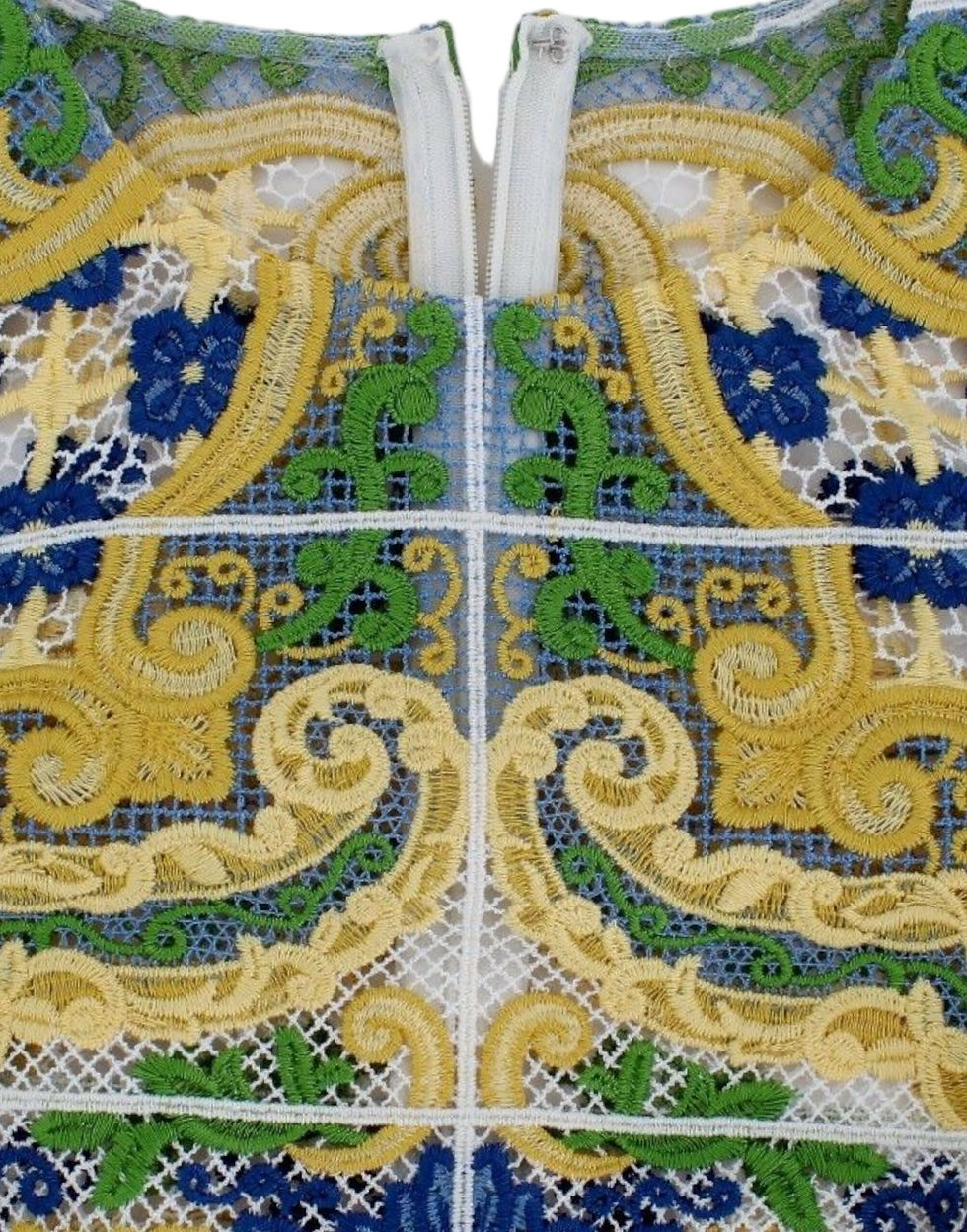 Thumbnail: Dolce & Gabbana Multicolor Majolica Embroidered Sweater